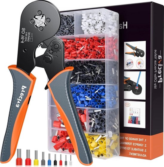 0.08-16mm²/AWG 28-5 Wire Ferrule Crimping Tool - voor Kabels en Draden van Merkloos