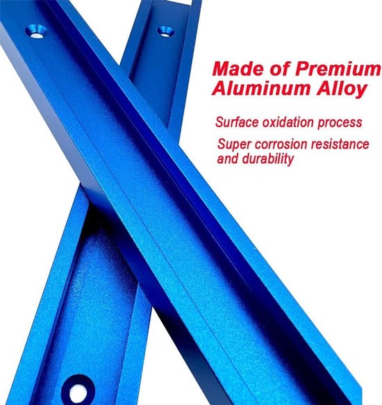 1 m, blauw, aluminiumlegering, 1000 mm, verstekrail en verstekstang, schuiver, tafelzaag, verstekstang, houtbewerkingsgereedschap