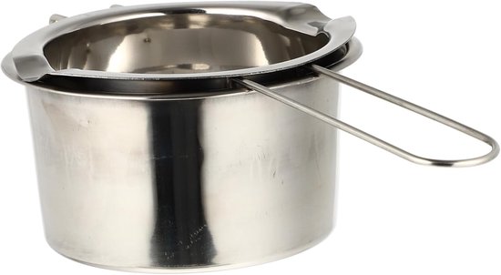 1 Set Handgemaakte Zeep Smeltkroes Koken Chocolademelterpot Fabricage Smelten Zeep Smelt Container Kom Maken Smeltkroezen Silver Roestvrij Staal