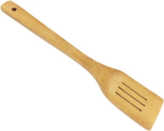1 stuk Bamboe Spatel Voor Kookgerei Koken Gereedschap Ergonomische Non-Stick Koken Tool Voor Kachels