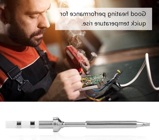 1 Stuk TS100 Loodvrij Soldering Iron Tip, Vervangende Soldering Tips van Roestvrij Staal voor Precisiewerk en Hobbyprojecten van Merkloos