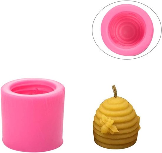 1 x 3D siliconen vorm bij voor kaarsen, knutselen (bij)