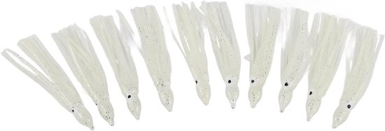 10-delige rubberen visaas set in mini formaat - Squid vorm voor buitenvisserij accessoires