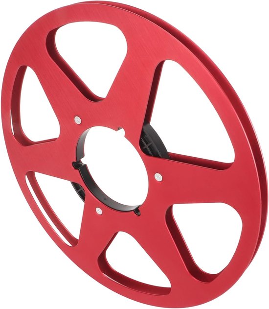 10 Filmspulen 5" Aluminium Lege Tapespoelen voor 6-gaats Tapespelers - Ideaal voor Opwikkelen en Tonbandgebruik (Rood) van Merkloos