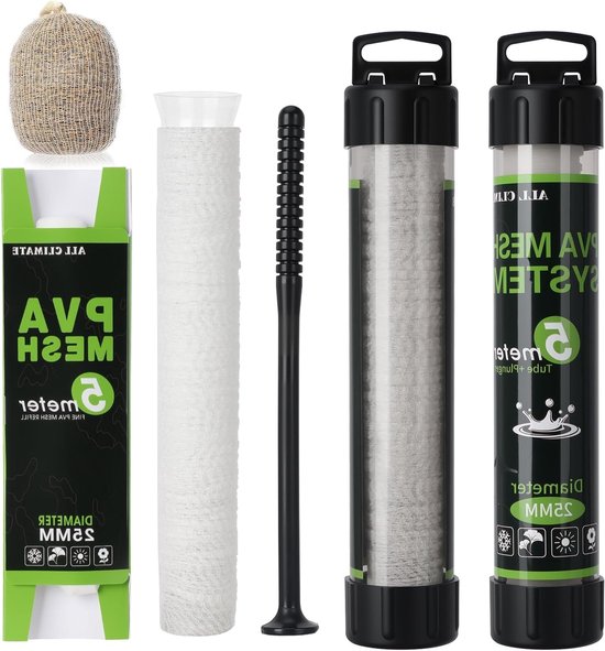 10 meter PVA net voor vissen, 25 mm breed, snel oplosbaar gaas voor karpervissen en aasvoeding