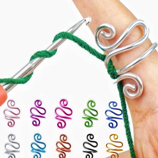 10 Stuks Haakringen voor Haken, Vingerhaken en Breiaccessoires voor Creatieve Projecten