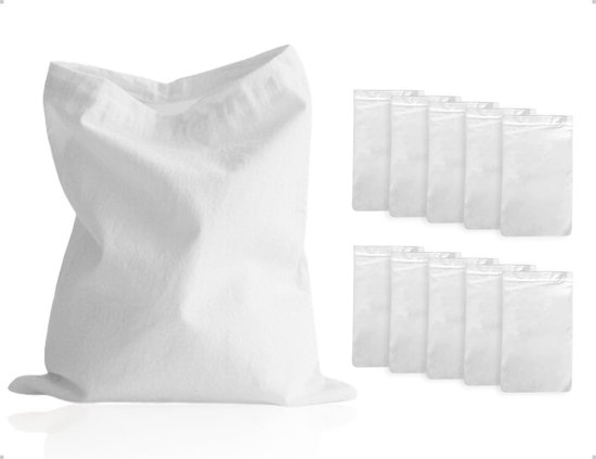 10 stuks herbruikbare zwembadfiltersokken, mandzeef, gebruikt voor bladeren, haar, huizen, hotels, fitnesscentra, spassen, resorts (wit)
