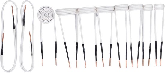 10 Stuks Inductieverwarmerspoelen met Messing Kern, Elektrische Warmte-inductiespoelset voor Roestverwijdering en Warmtebehandeling van Merkloos