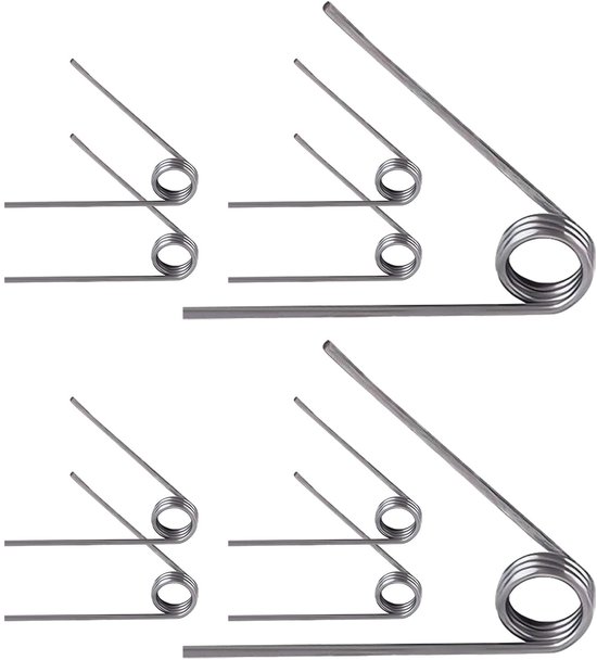 10 Stuks Kleine Torsiespringen van RVS, Draaddiameter 0.7mm, Buitendiameter 5mm, 3 Spoelen, 60 Graden Hoek, Ideaal voor Mechanische Toepassingen en DIY Projecten