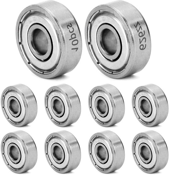 10 stuks kogellagers van 6x19x6mm, metalen dubbel afgeschermd, miniatuur diepgroefkogellagers van Merkloos