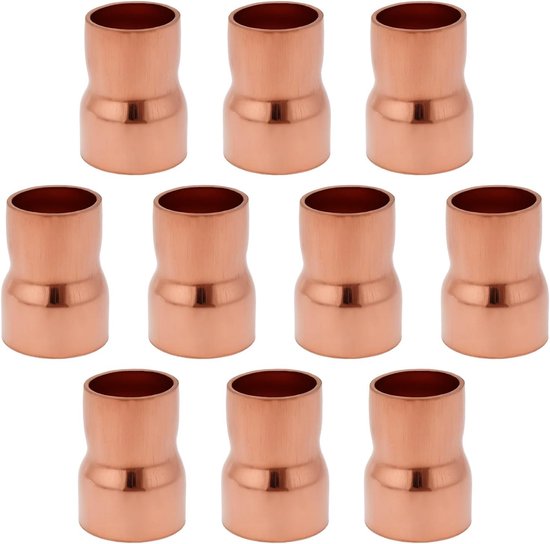 10 Stuks Koper Reducer Solder Verbinding 15mm naar 12.7mm voor Loodgietwerk, Drukfitting en Pijpen Adapter