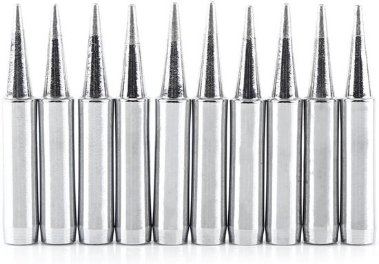 10 Stuks Loodvrije Soldeerboutpunten van Zuurstofvrij Koper voor Snelle Warmtegeleiding tot 480°C, Nikkelcoating voor 936 937 Soldeerstations, Ideaal voor Elektronica en Hobbyprojecten