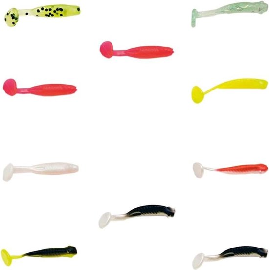 10 stuks mini softbaits rubberen vissen hengel aas forel kunstaas baars shads roofvis baars aas
