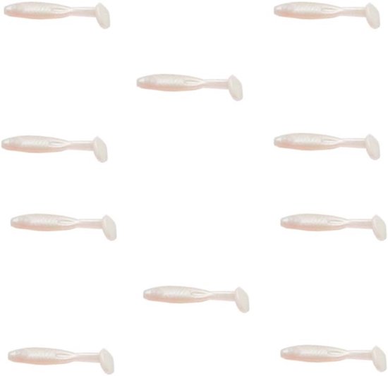 10 Stuks Mini Softbaits Rubberen Vissen Hengelaas voor Forel, Baars en Roofvis