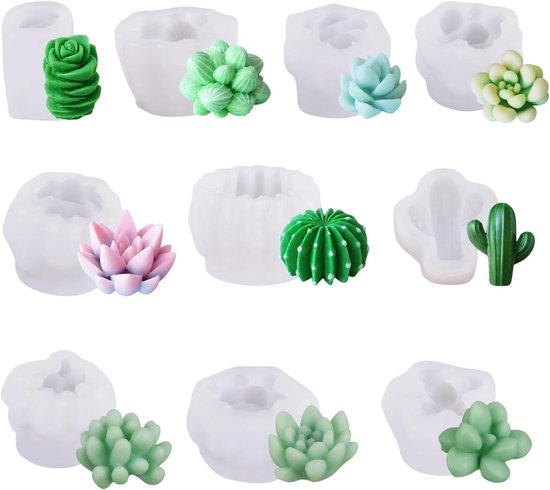 10 Stuks Siliconen Vormen voor Vetplanten