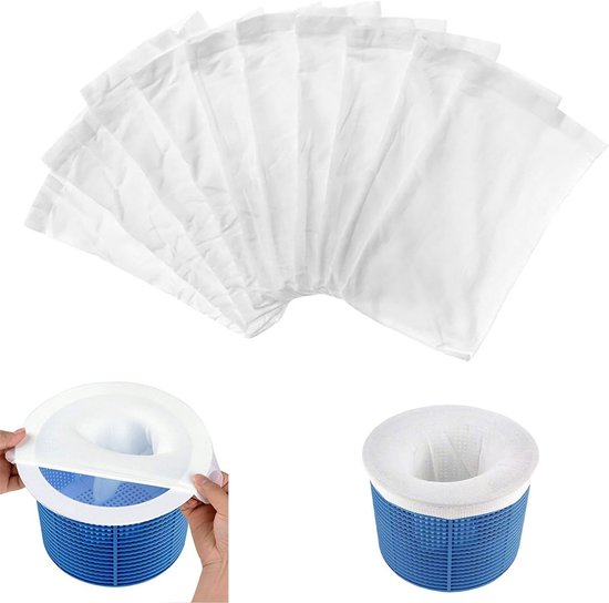 10 stuks skimmer-zwembadsokken voor skimmers van nylon, net voor zwembadfilter voor het opvangen van bladeren, gras, haren, insecten