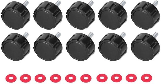 10 Stuks Vis Grip Schroeven met Deksel, Schroefcapsules en Seals voor Hengel en Spin Reel Handvat van Merkloos