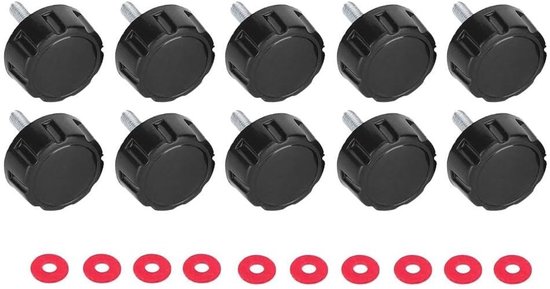 10 Stuks Visgrip Schroeven met Doppen en Afdekkappen voor Hengel en Spin Reel Handvat