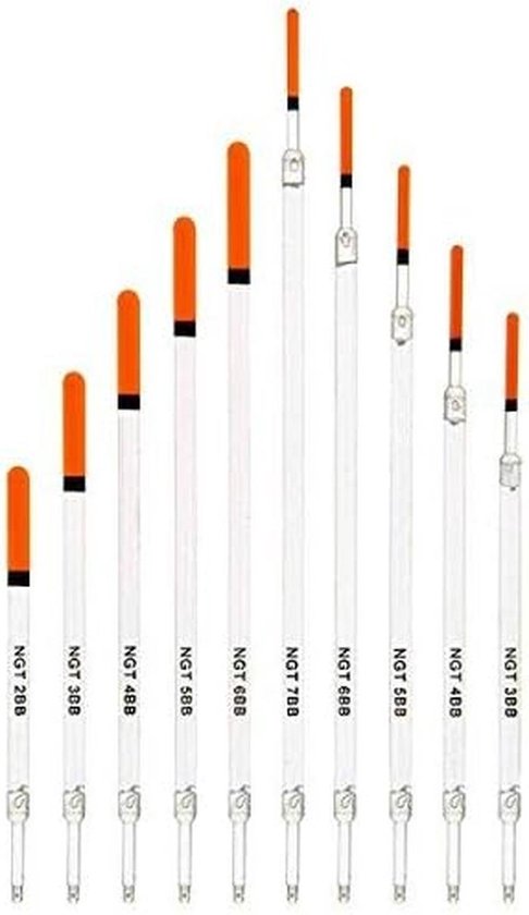 10 Stuks Waggler Dobbers Set voor Grof Vissen (2BB tot 7BB) van Merkloos