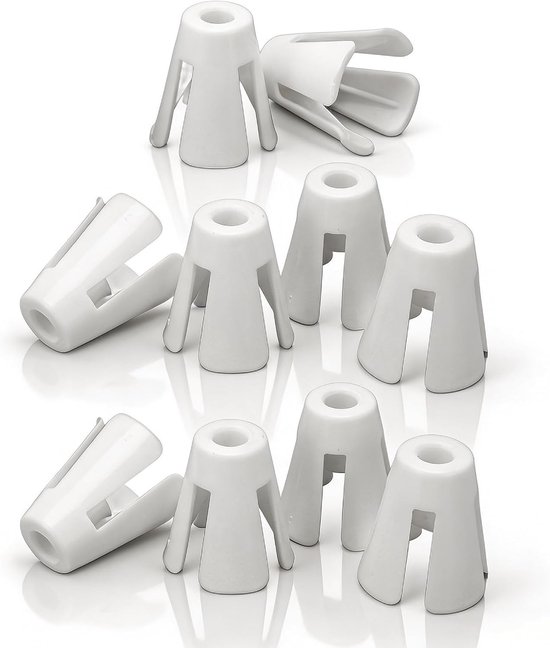 10 Stuks Witte Klauw Draad Spoelen voor Industriële Naaimachines, Kegel Houder en Naaiaccessoires voor Efficiënt Naaiwerk