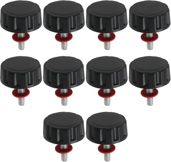 10 Stuks Zwarte Schroefkappen voor Vissen Handgrepen - Perfect voor Spinning Knoppen en Rollen