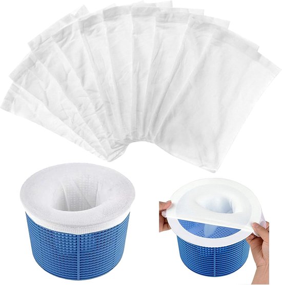 10 stuks zwembad-skimmersokken (10 stuks), skimmer sokken, voor zwembadfilter, skimmer, netfiltersokken, filtersokken, zwembadsokken, fijne filterhouder, perfecte filterbeschermers, filter