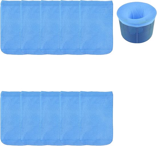 10 stuks zwembad skimmersokken, zwembad Leaf skimmermand filter net accessoires, zwemmen fijne filtering skimmernetten filtersokken, reiniging vijver filtermand zwembadsokken voor fontein waterval