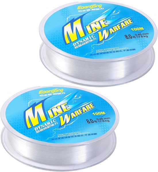 100 Meter Duidelijke Nylon Vislijn - Onzichtbare Monofilament Draad van 0.45mm - Ideaal voor Hengelsport en Vissen van Merkloos