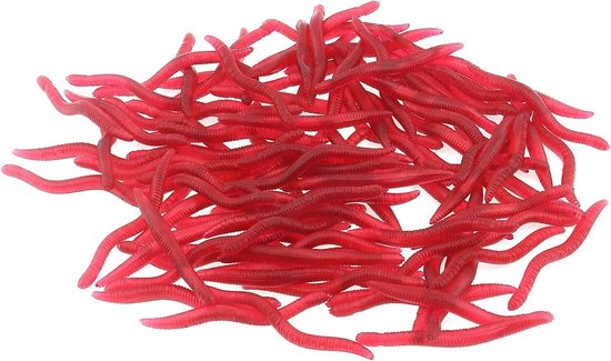 100 Stuks 1.4 Inch Nep Aardwormen Soft Bait, Kunstmatige Wormen voor Vissen, Vissersbenodigdheden