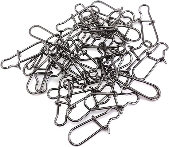 100 Stuks Haak Snap Verbindingen voor Vissers | Rvs Koppelingen, Tackle Accessoires en Vissersbenodigdheden voor Betrouwbare Bevestiging van Merkloos