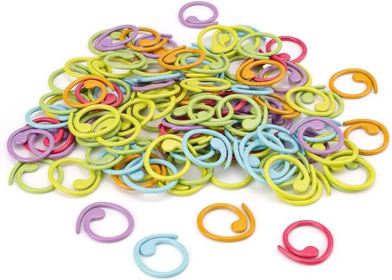 100 Stuks Haakmarkeerders in 6 Kleuren, Ideaal voor Breien, Haken en Naaiwerk, Duurzaam en Handig