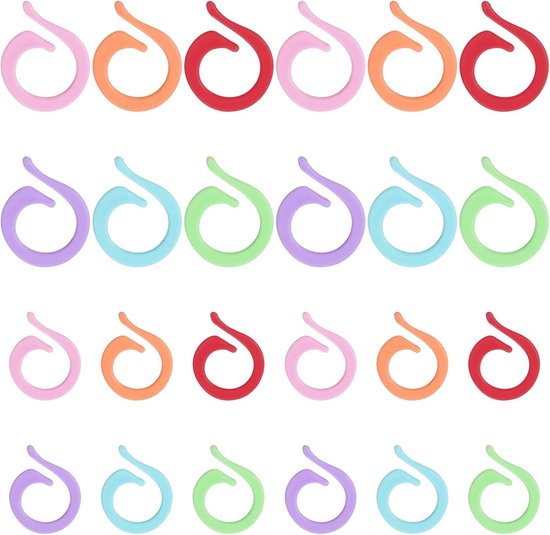 100 Stuks Kleurige Haaknaald Markers - Plastic Stikmarkers voor Breien en Haken, Ideaal voor DIY Projecten en Creatief Handwerk, 50 Grote en 50 Kleine Rings