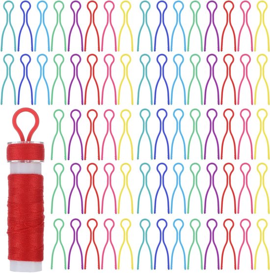 100 Stuks Knoopjeshouder, Naaiclips voor Garens, Organiser voor Spoelen in Diverse Kleuren, Naaibenodigdheden voor Quilters en Creatieve Hobbyisten van Merkloos
