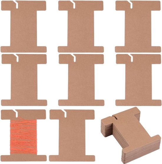 100 Stuks Papieren Spoelen voor Lint Opslag - Kartonnen Garen Houder Organizer voor Borduurzijde, Weven en DIY Crafting Benodigdheden van Merkloos