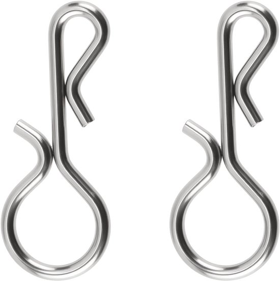 100 stuks RVS Stinger Clips voor Vissen - Snap Connector voor Zoutwater, Lure en Hengelsport