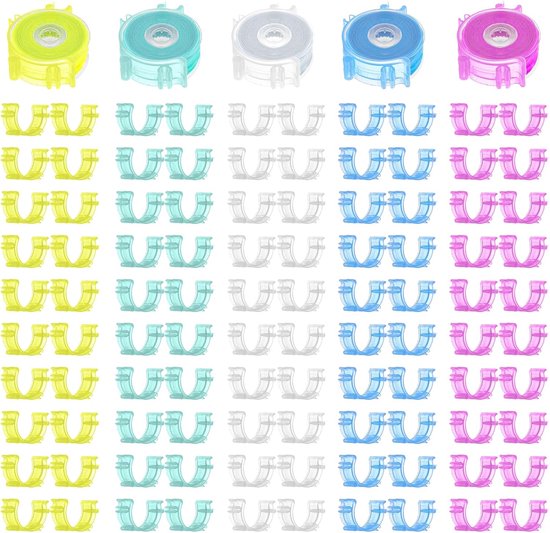 100 stuks spoel clips, kleurrijke spoel houders voor naaien draad houder stof clips voor naaien en quilten benodigdheden draad spoel organiseren gereedschap accessoires