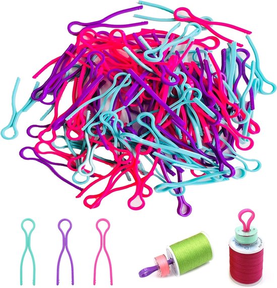 100 Stuks Spoelhouder Clips voor Kleurige Naaiaccessoires, Ideaal voor het Bevestigen van Spoeldraad en Voorkomen van Verlies, Geschikt voor Diverse Naaimachines