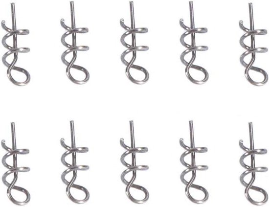 100pcs/bag Fishing Lure Pins Spring Twist Lock Fishing Hook Centering Pin for Soft Lure Bait van Limfish