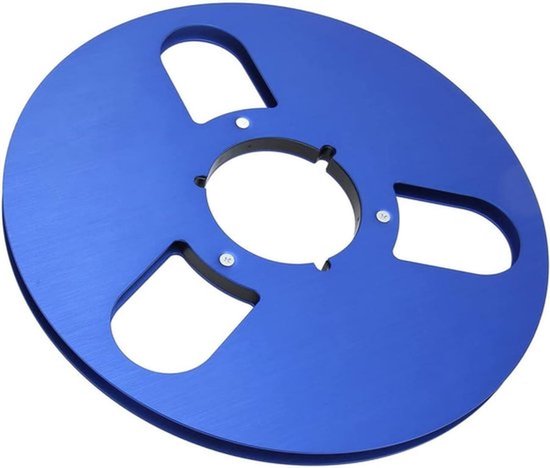 10,5 inch open-spoel audio take-up spoel, legering tape spoel opname 3 gaten nab (blauw)