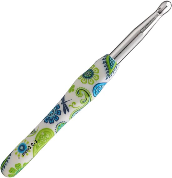 10mm Haaknaald voor Beginners, Ergonomische Rubber Grip, Lichtgewicht Metaal, Ideaal voor Artritis, Starter Haaknaalden, Creatief Haken met Comfort van Merkloos