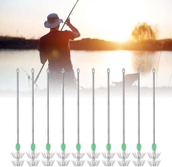 10PCS Double Layer Squid Hooks, Attractive For Fishing, Squid Bait Hook, Luminous Design, Squid Fishing Jig Hook - ShopVlot