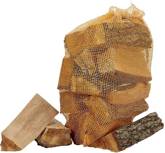 10x | Netzak met koord 45x60cm | 30L | Voor brandhout van 10x