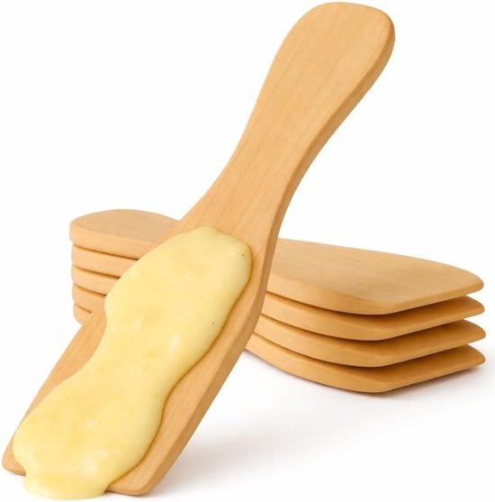 10x Raclette schraper - hout - spatel & schuiver als racletteschraper/racletteschuiver - accessoires