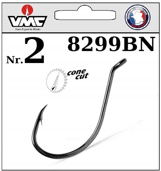 10x VMC 8299BN Haak Maat 2 Method Feeder Offset - Sterk & Scherpe Hi Carbon