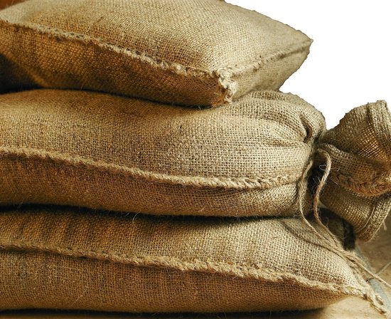 10x Zandzakken Jute 20 kg (30x60 cm) - Ongevulde Zakken voor Overstromingsbeveiliging
