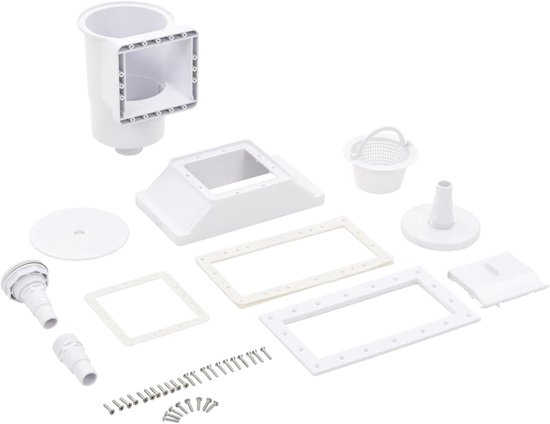 11-delige set brede muils, zwembad-skimmer set, inbouwskimmer inlaatsproeier, oppervlakteskimmer, zwembad, 34,3 x 25 x 30,5 cm