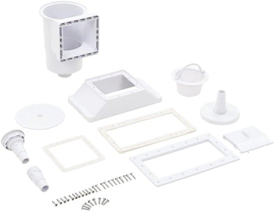 11-delige zwembadskimmerset, brede bek, inbouwskimmer-complete set, skimmerset incl. zwembad-skimmer, skimmer, skimmer