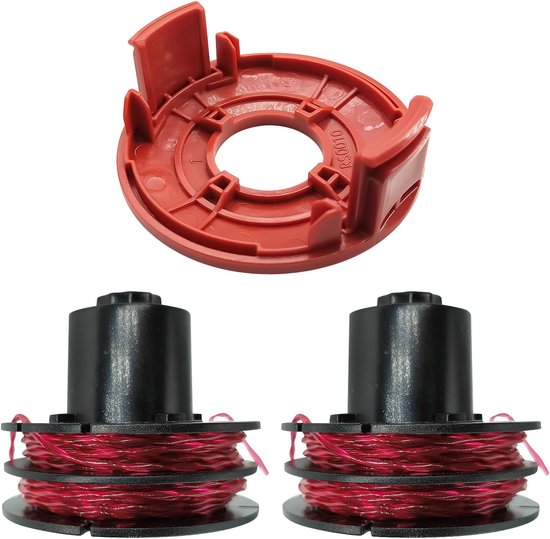 112966 Vervangende snaarspoel voor AL-KO GTE 350/450/550, snaartrimmer vervangende spoel met RS0010 Cover (2 spoelen + 1 deksel)