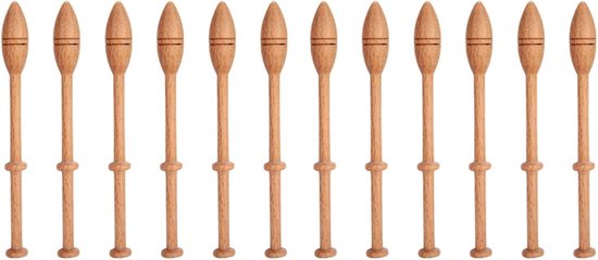12-delige kanten klossen, houten kloskant Kit Veterklossen Lacemaking klossen Lace Making Supplies