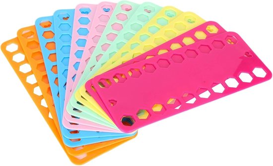 12-delige Organiser voor Borduurdraden, Kleurcodeerbare Plastic Spoelen met 20 Gaten, Ideaal voor Handwerk en Borduurprojecten